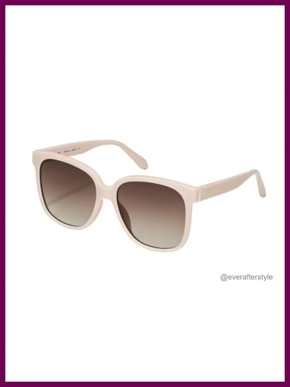 Quay Square Sunglasses Gradient Lens UV Protection Plastic Frame